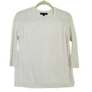 Banana Republic Sweater Womens M Medium White Long Sleeve